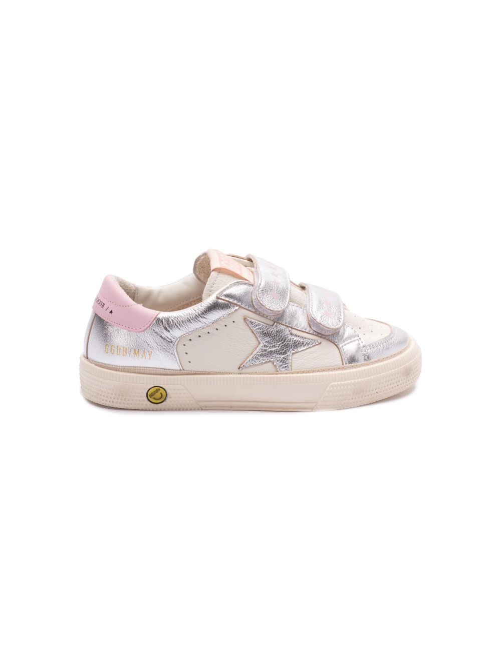 Golden Goose Kids May Star 运动鞋 - 银色