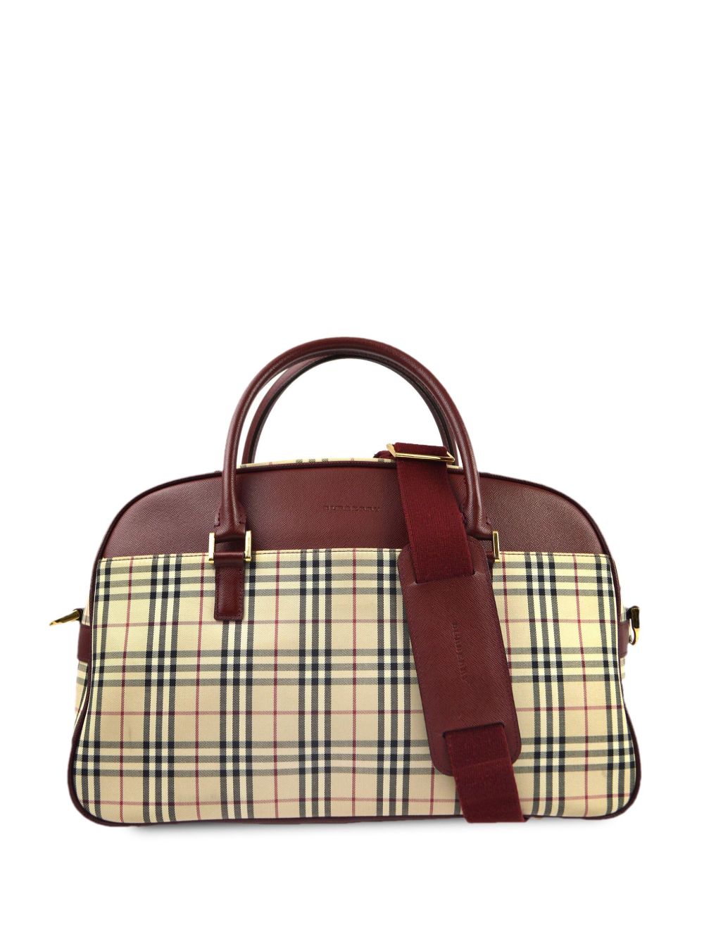 Burberry Pre-Owned 格纹两用手提包（1990-2000年代典藏款） - 中性色