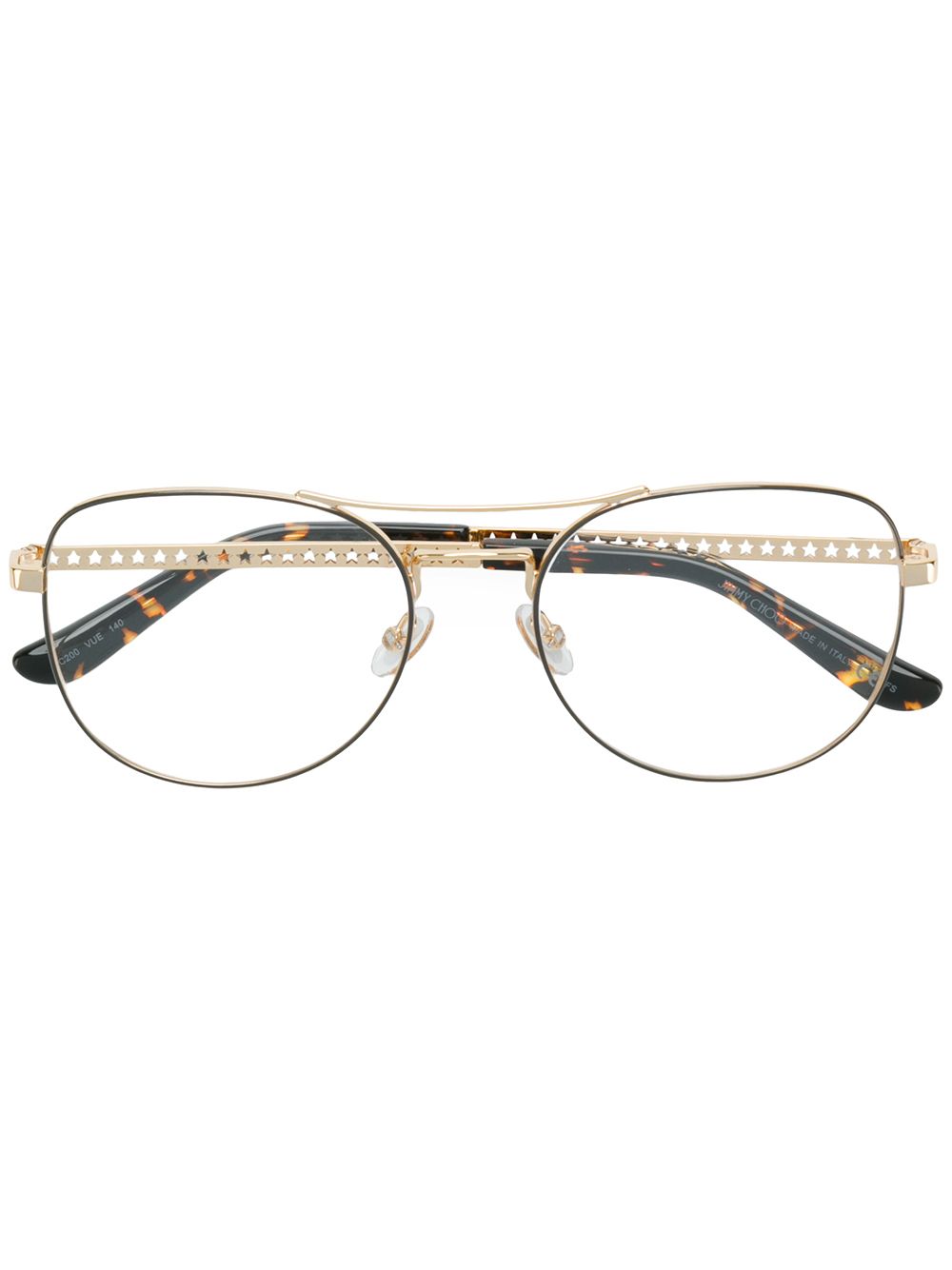 Jimmy Choo Eyewear 周仰杰 方框眼镜 - 金属色