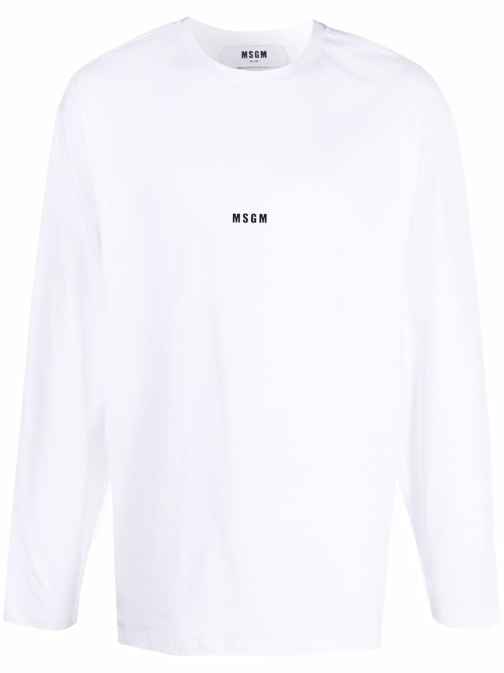 MSGM logo印花长袖T恤 - 白色