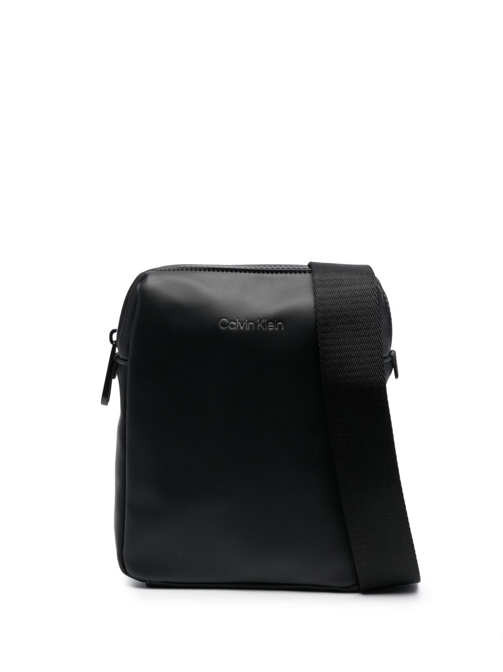 Calvin Klein logo标记邮差包 - 黑色
