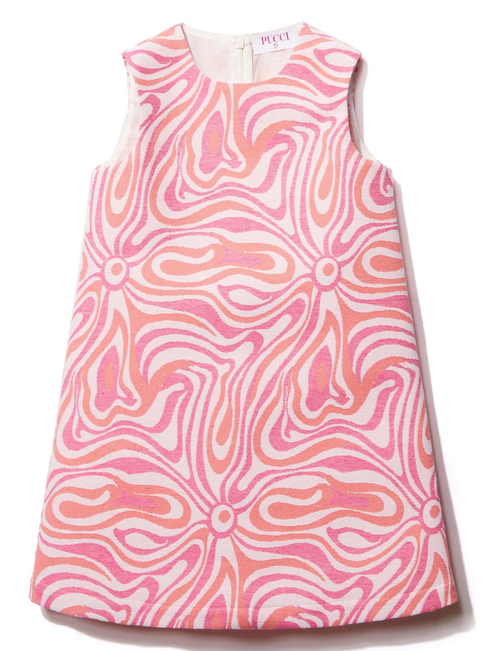 PUCCI Junior Marmo 提花连衣裙 - 粉色