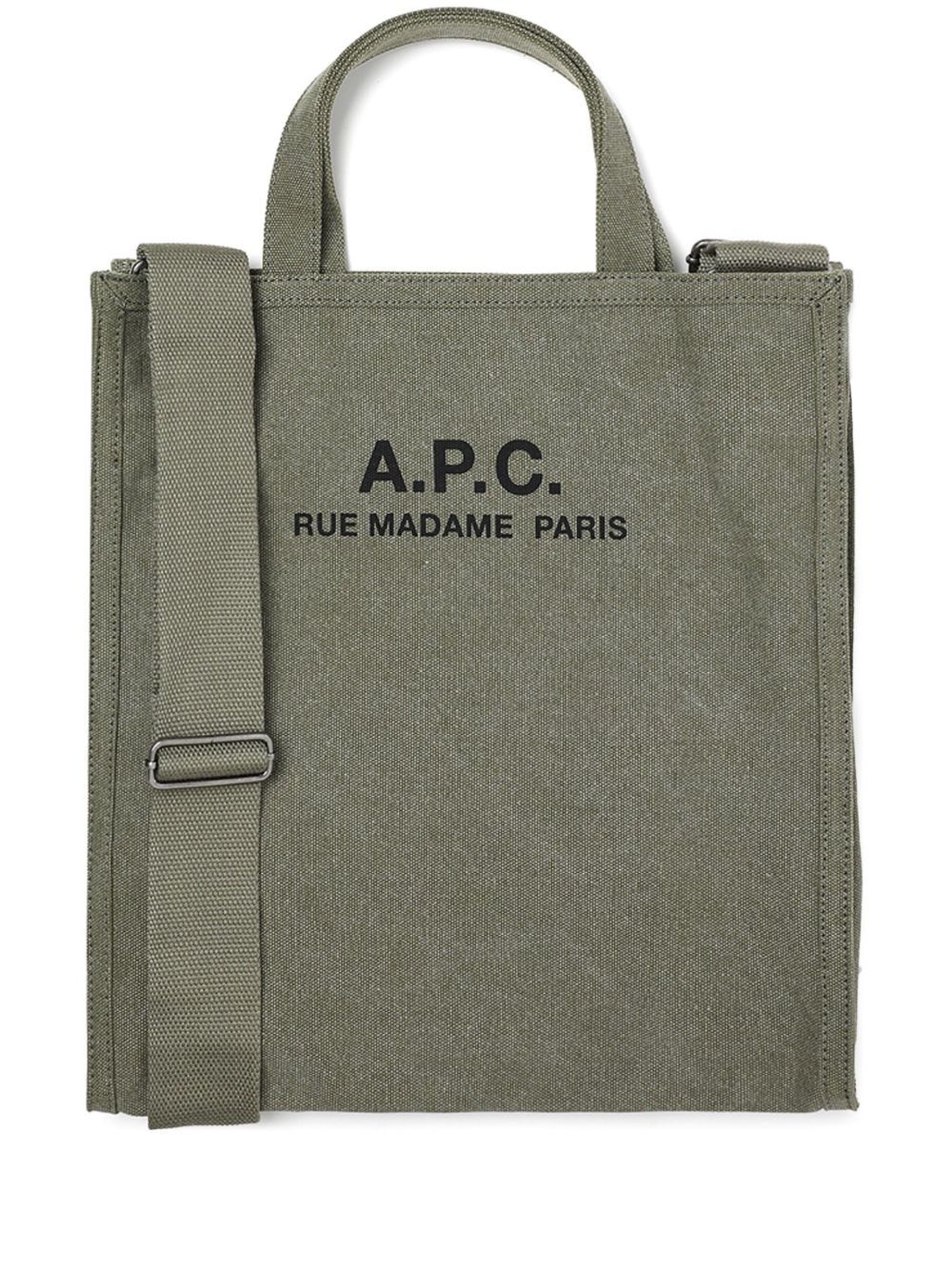 A.P.C. logo印花托特包 - 绿色