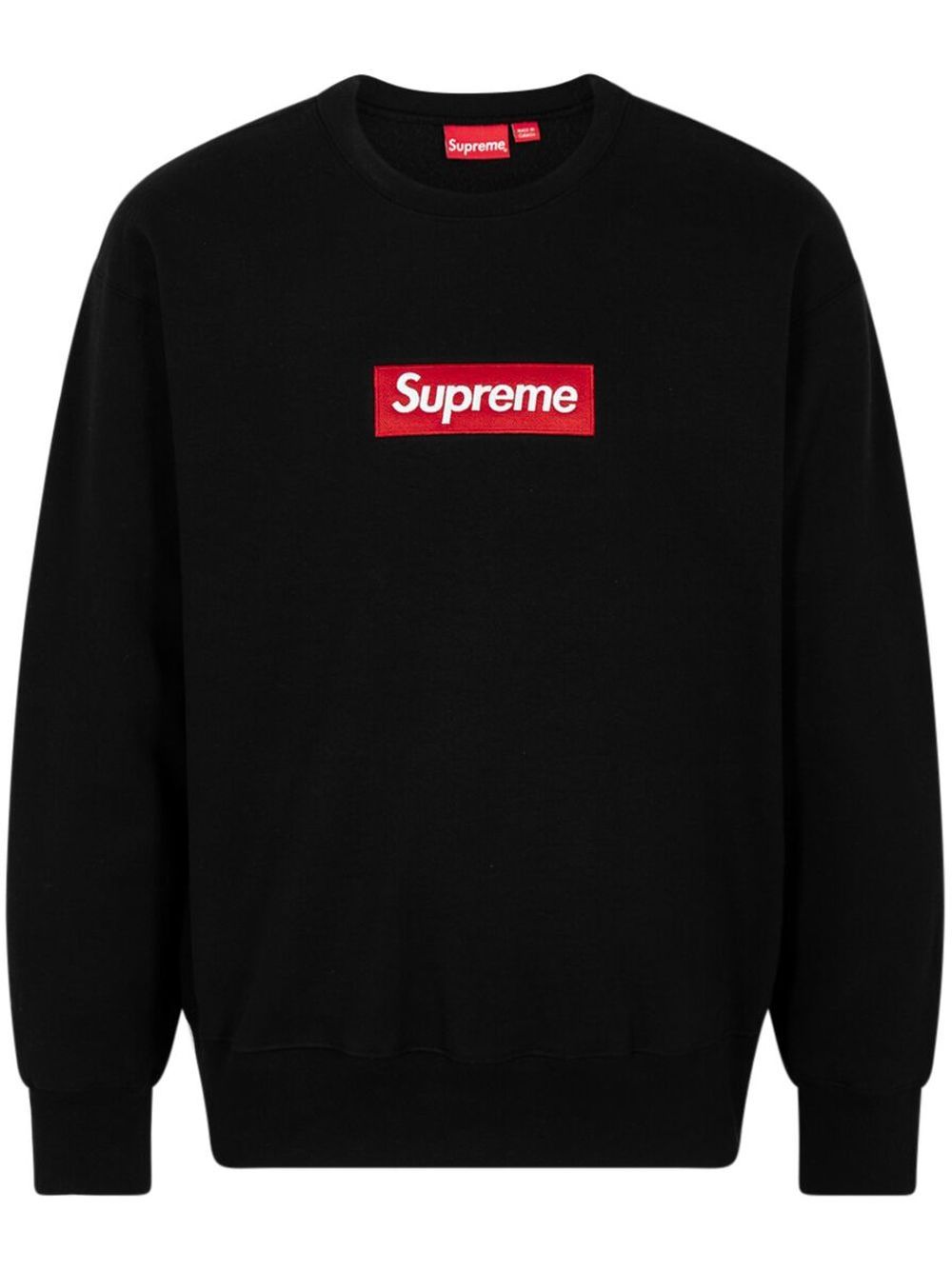 Supreme 方块logo圆领卫衣 - 黑色