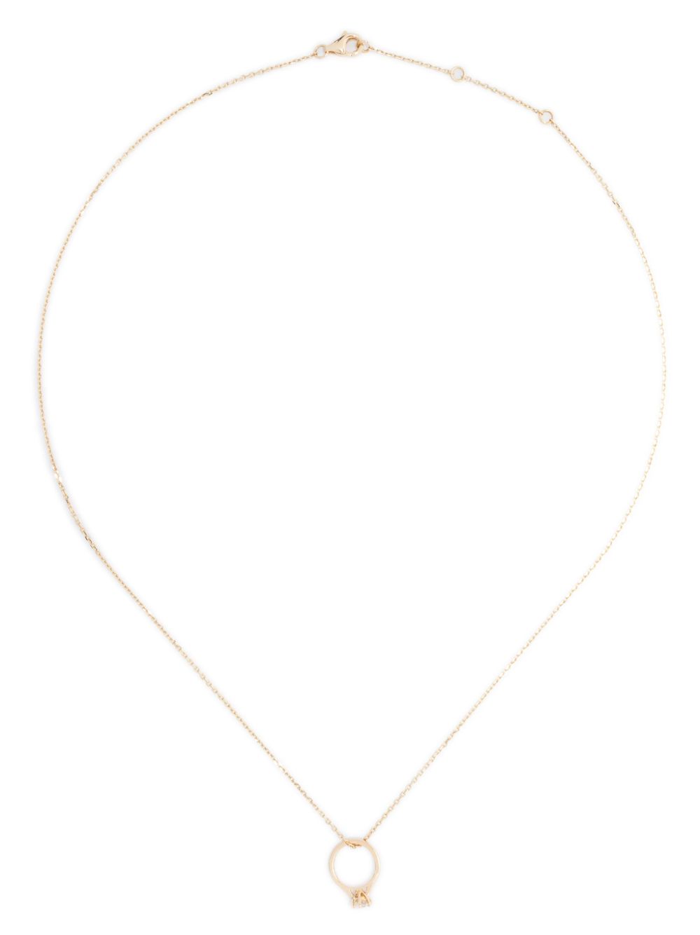 Yvonne Léon 18K黄金 Engagement Pendant 钻石项链 - 金色