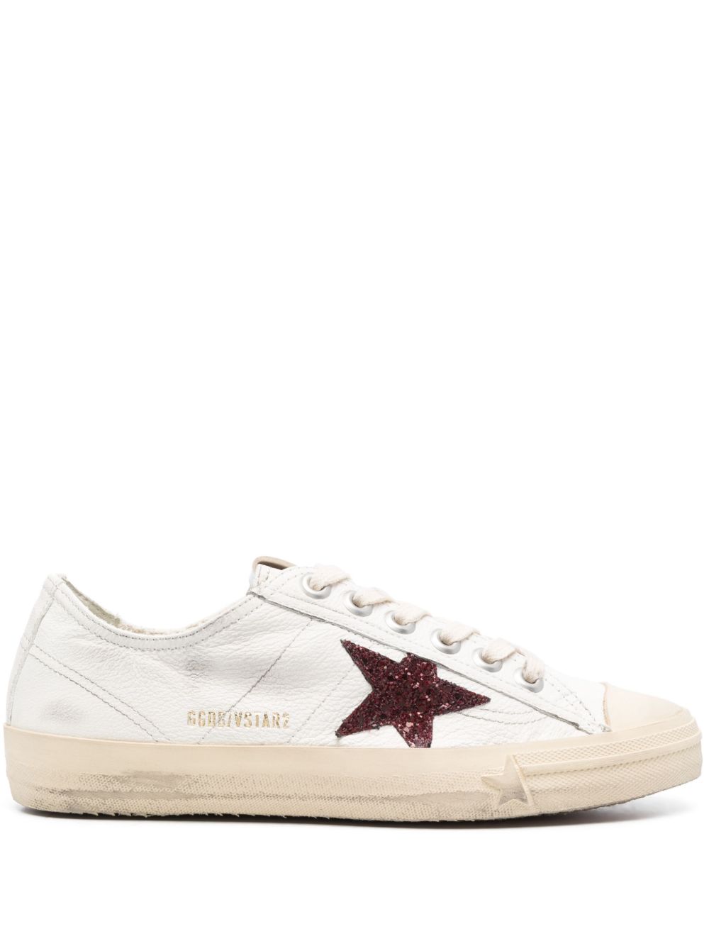 Golden Goose V-Star 皮质运动鞋 - 白色