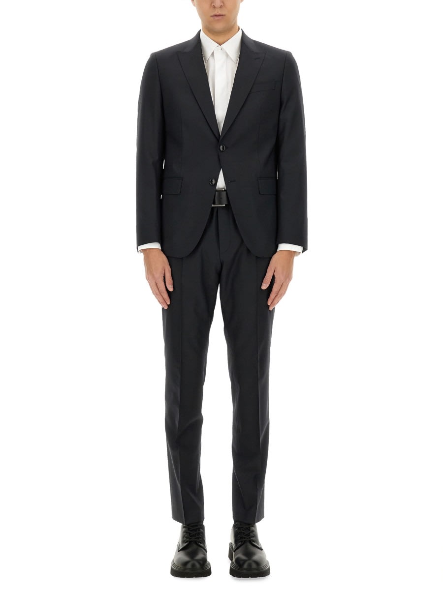 Hugo Boss Slim Fit Wool Blend Suit With Micro Pattern