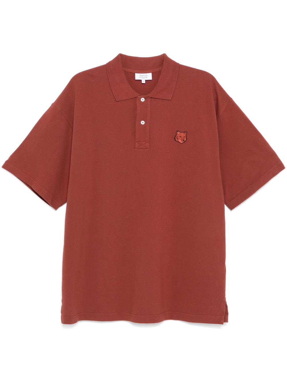 Maison Kitsuné Bold Fox Head 贴袋宽松polo衫 - 褐色