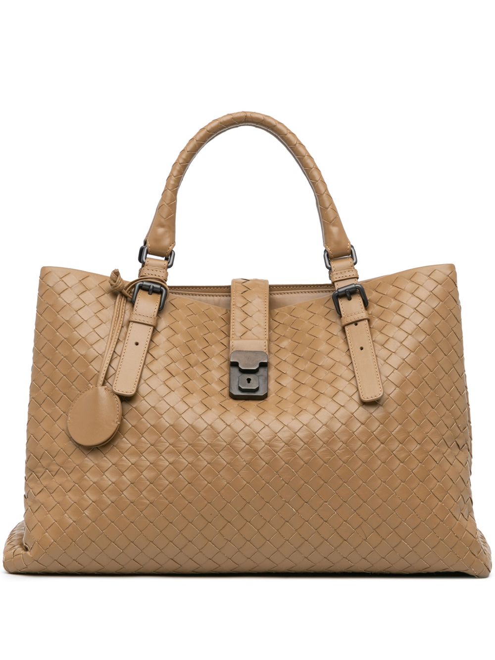 Bottega Veneta Pre-Owned Intrecciato Roma 中号斜挎包（2012-2023年典藏款） - 褐色