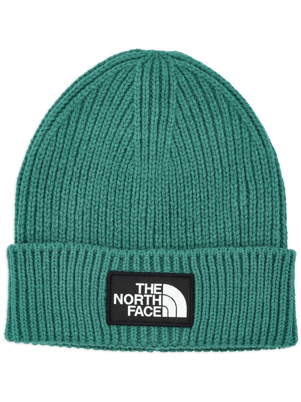 The North Face 盒形logo卷边套头帽 - 绿色