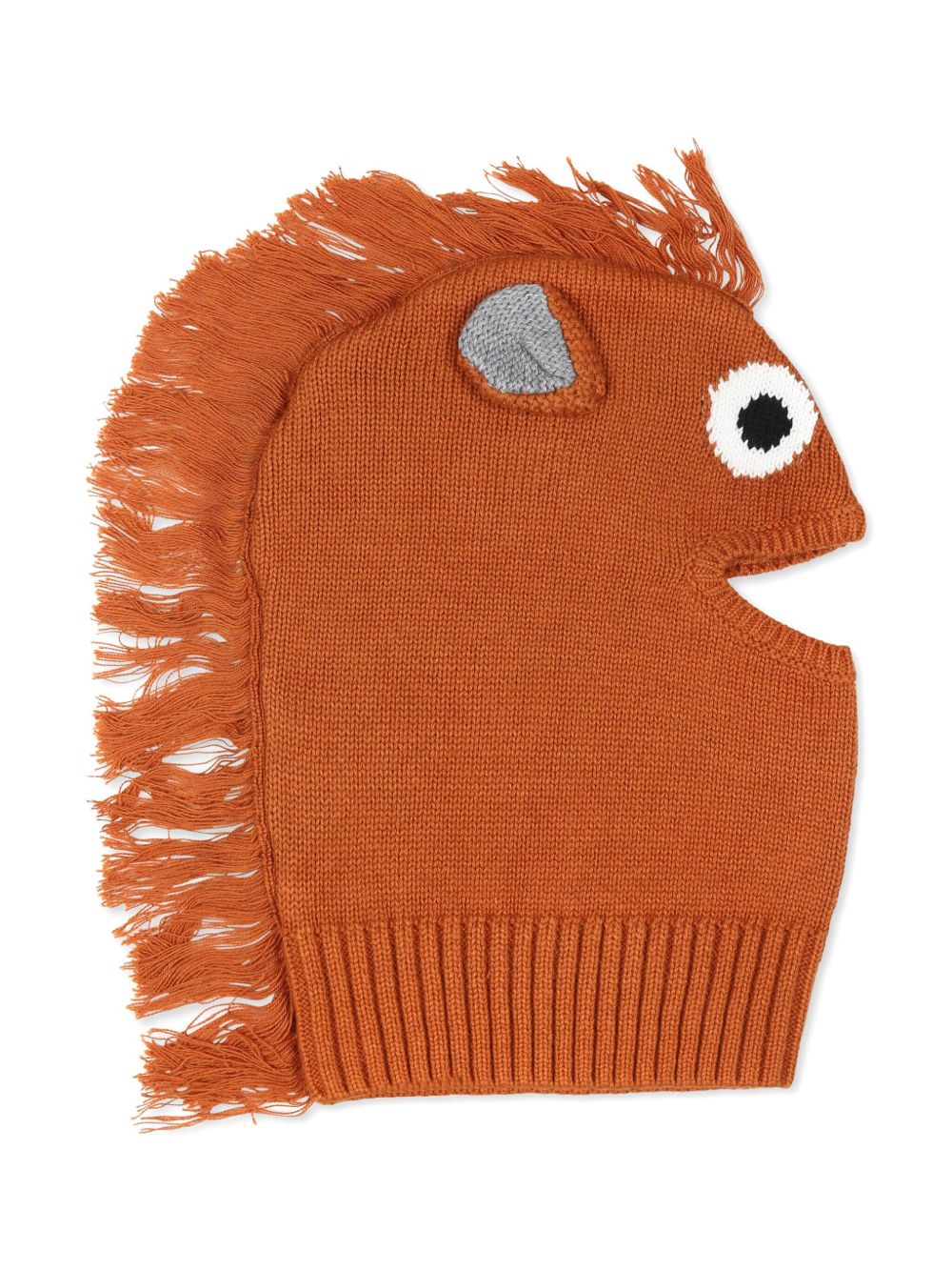 Stella McCartney Kids 针织骏马巴拉克拉瓦帽 - 褐色