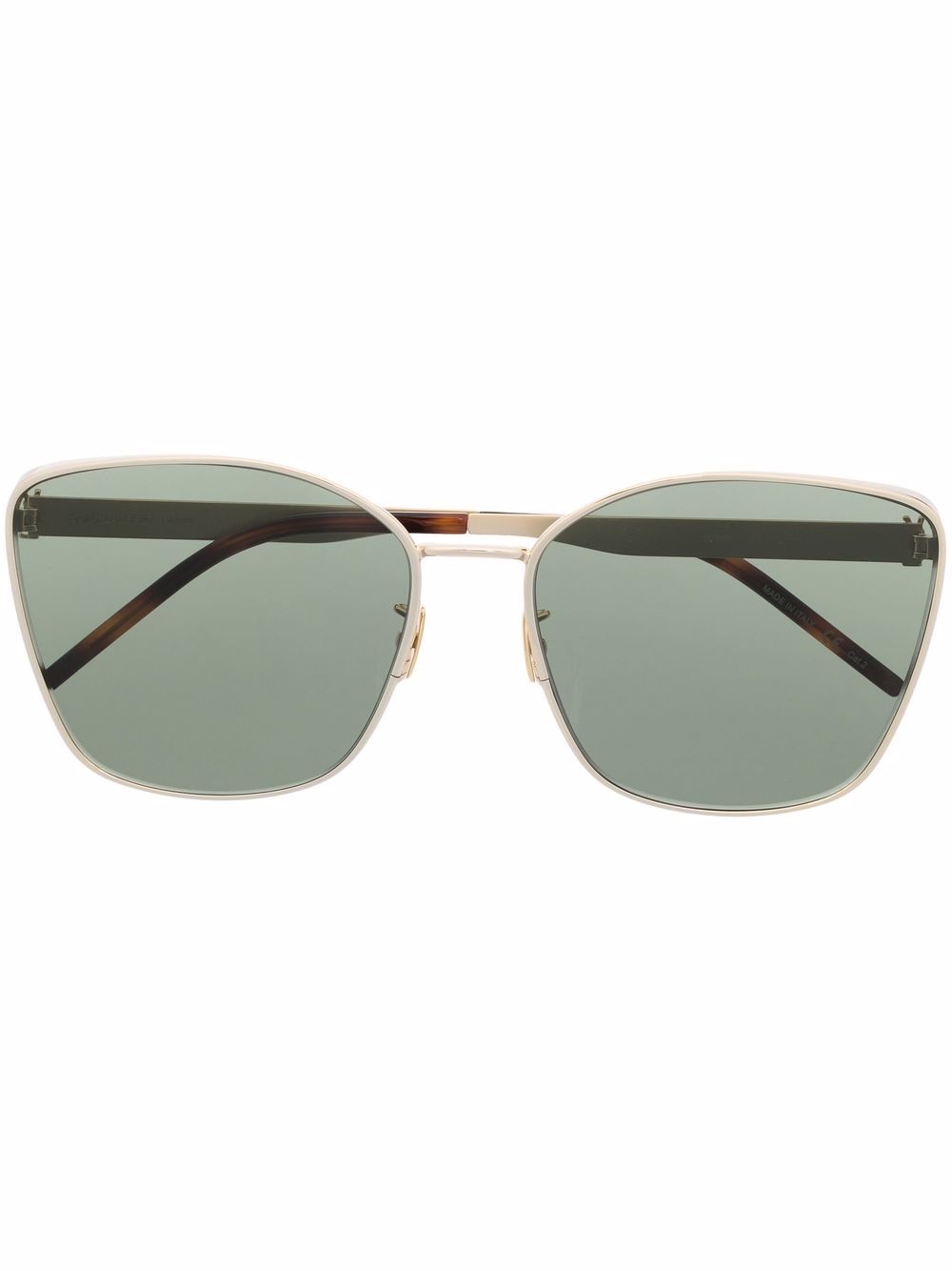 Saint Laurent Eyewear 方框太阳眼镜 - 金色