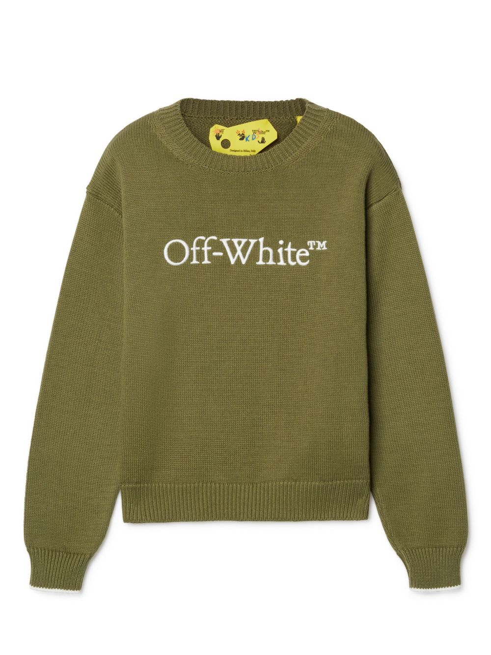 Off-White Kids Bookish 棉毛衣 - 绿色