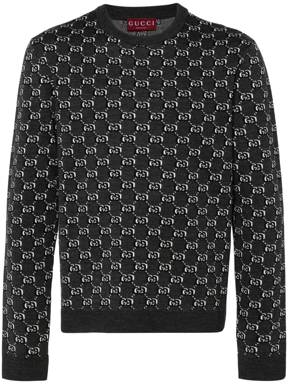 Gucci Interlocking G 提花毛衣 - 灰色