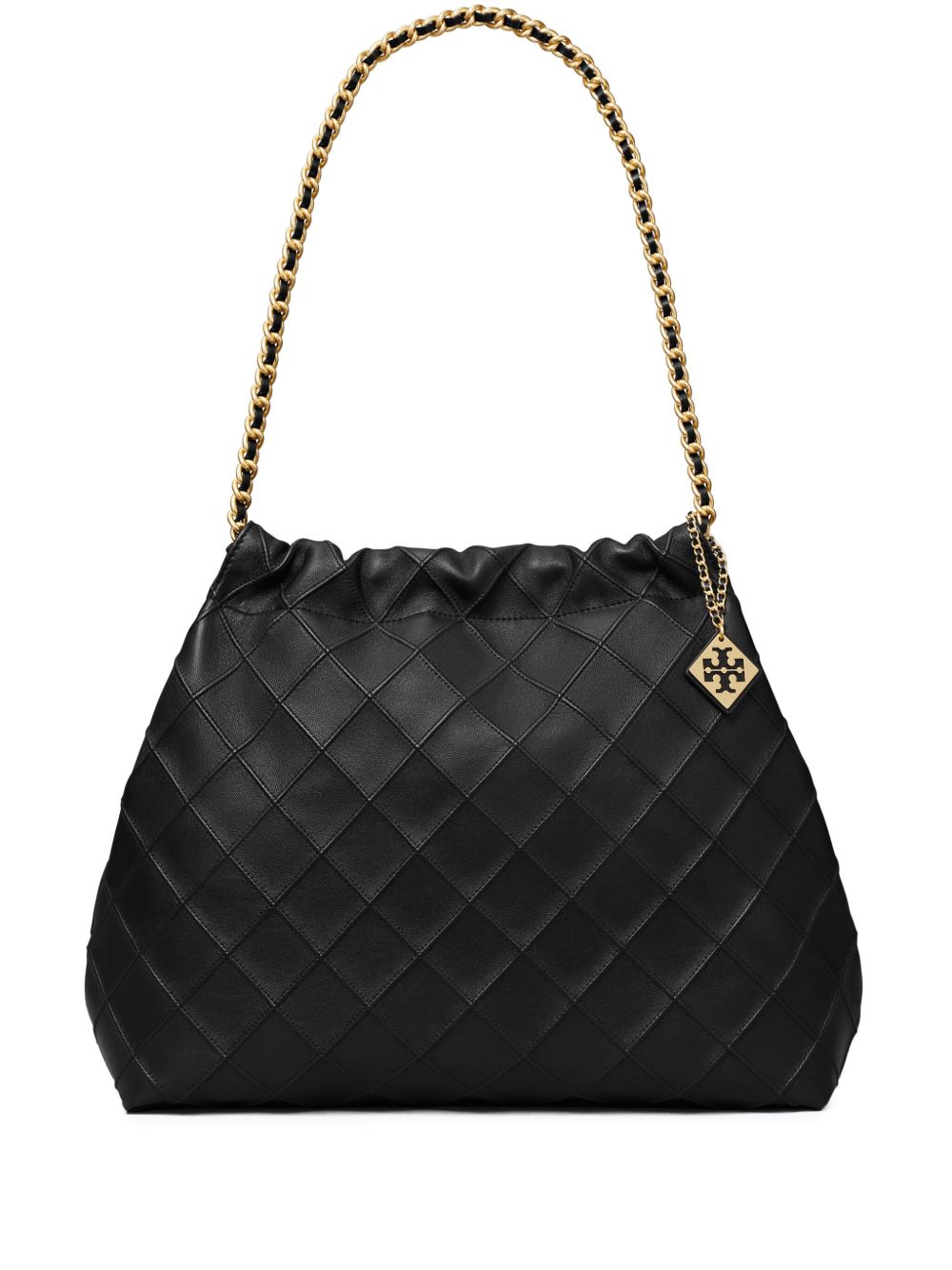 Tory Burch Fleming Soft 抽绳手提包 - 黑色