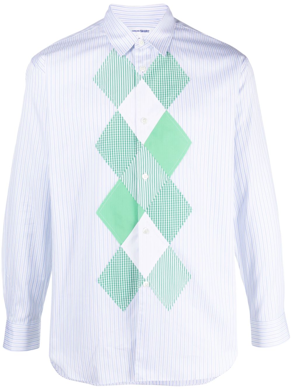 Comme Des Garçons Shirt 条纹棉衬衫 - 白色