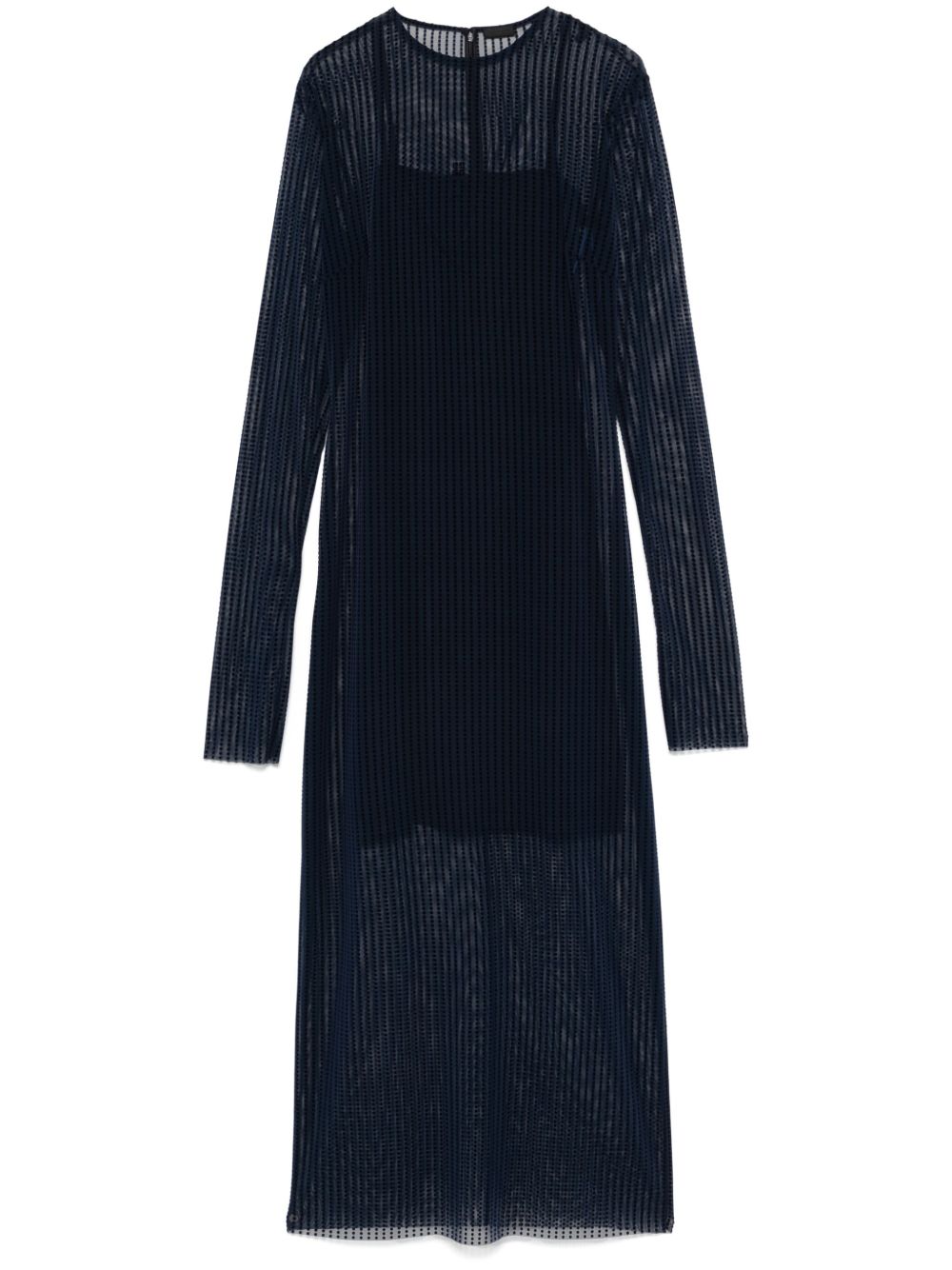 Givenchy 波点网纱中长连衣裙 - 蓝色