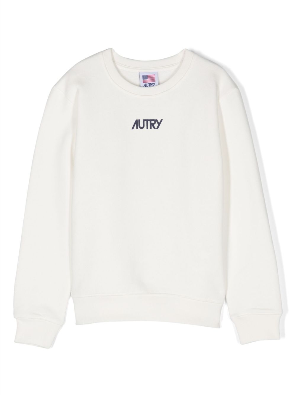 Autry Kids logo印花棉卫衣 - 白色