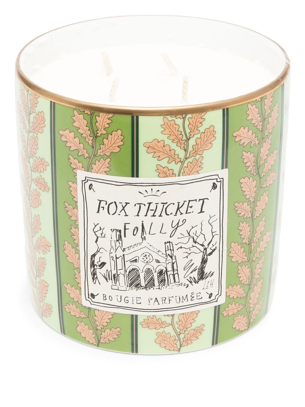 GINORI 1735 Fox Thicket Folly 蜡烛（1379克） - 绿色