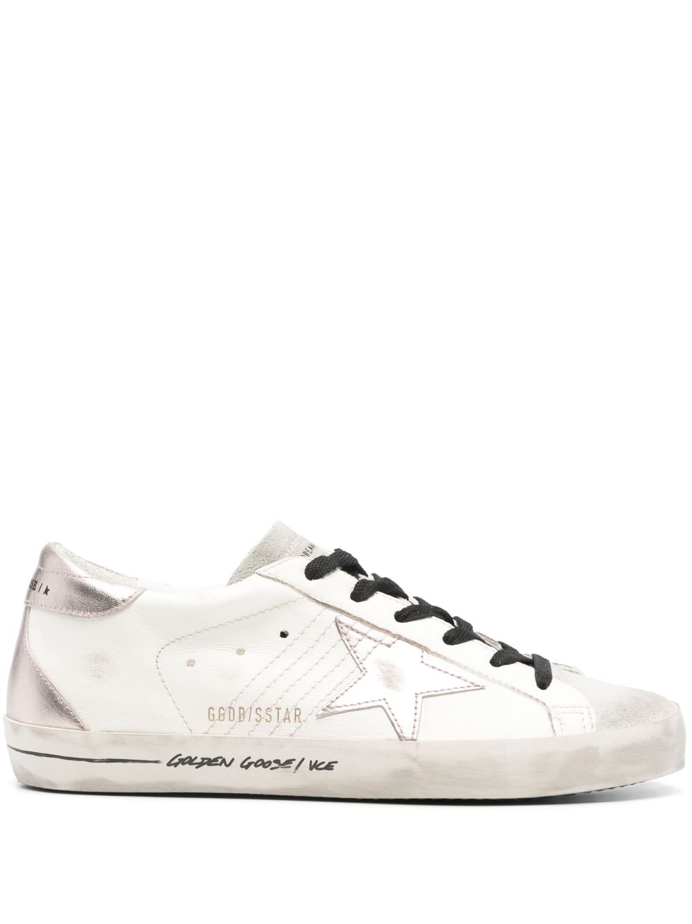 Golden Goose Super-Star 皮质运动鞋 - 白色