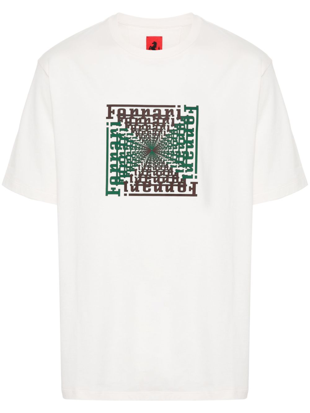 Ferrari logo印花T恤 - 白色