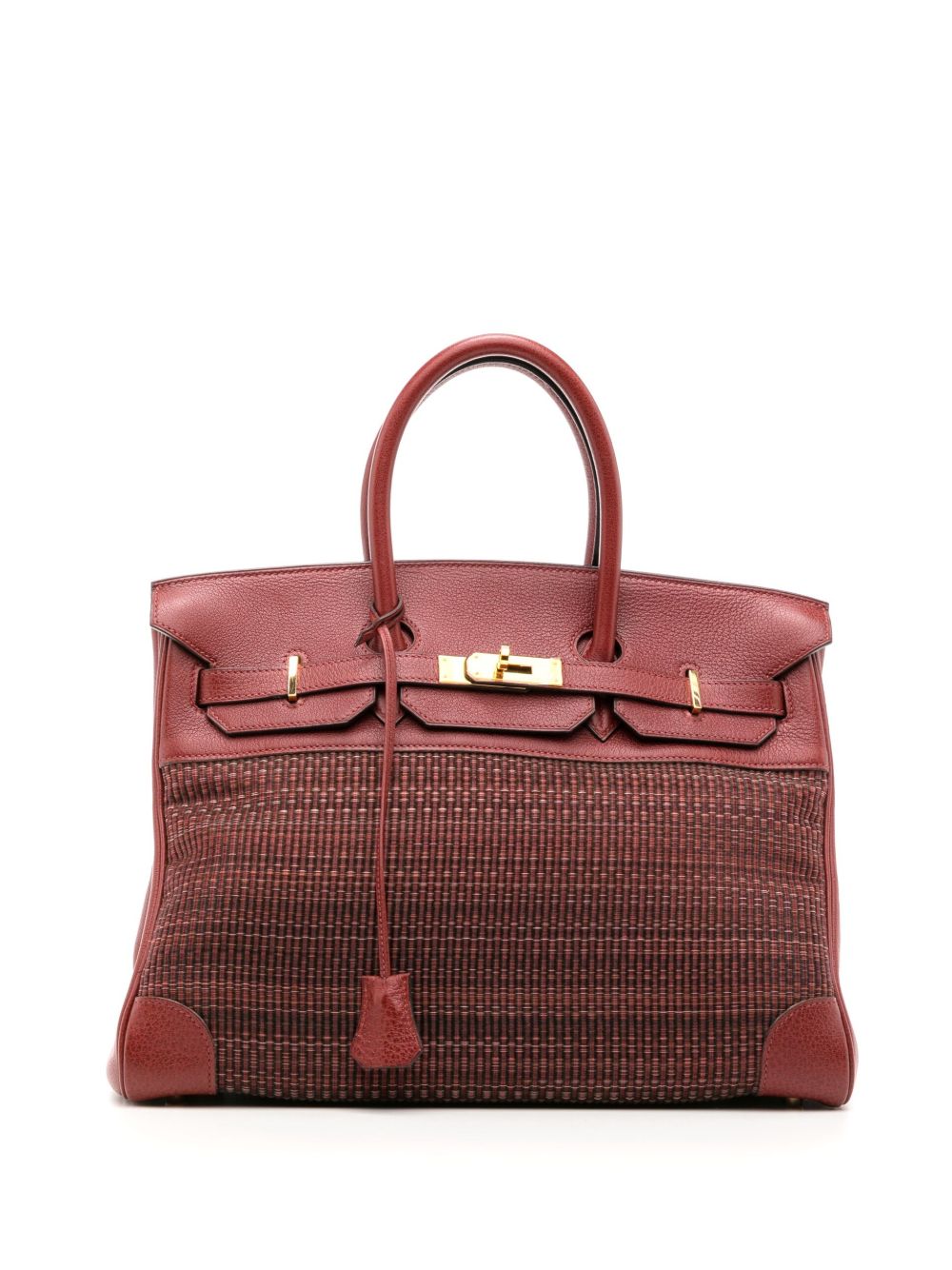 Hermès Pre-Owned Birkin 35 手提包（2002年典藏款） - 红色