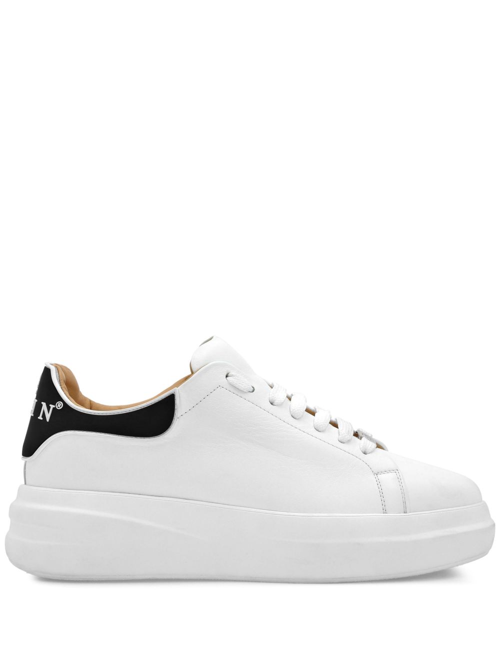 Philipp Plein 低帮皮质运动鞋 - 白色