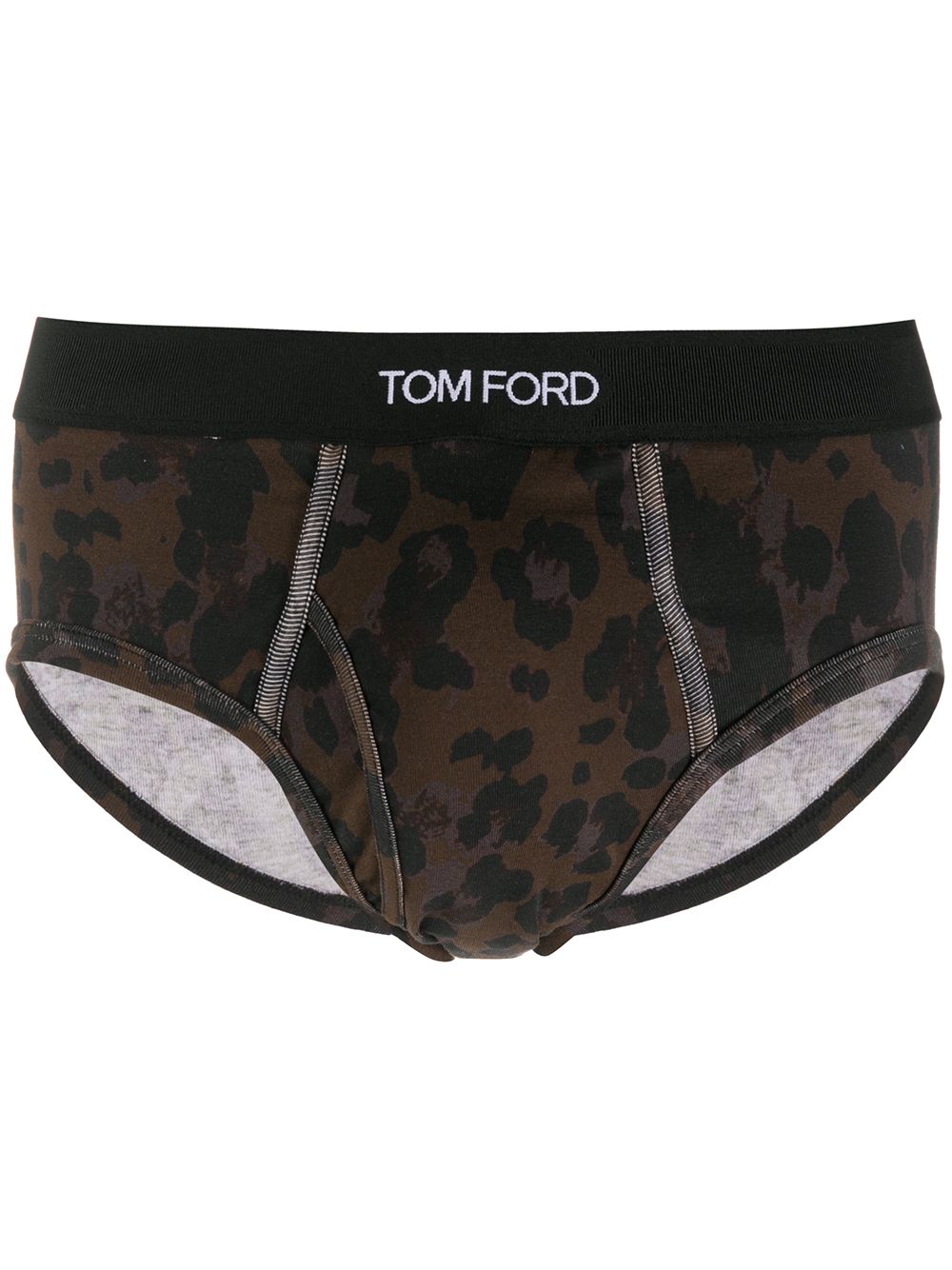 TOM FORD 汤姆福特 豹纹四角裤 - 褐色
