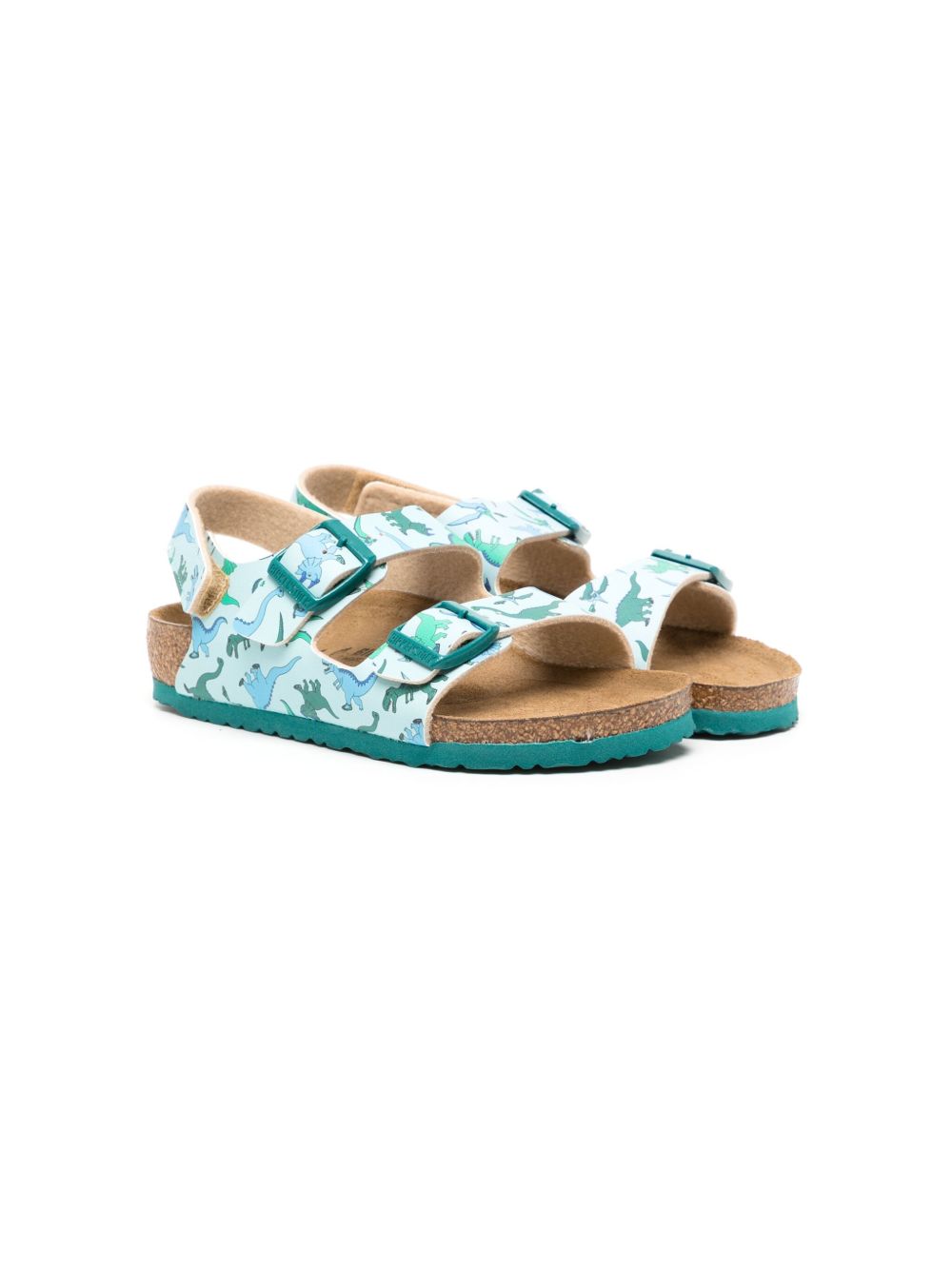 Birkenstock Kids New York 皮质凉鞋 - 绿色