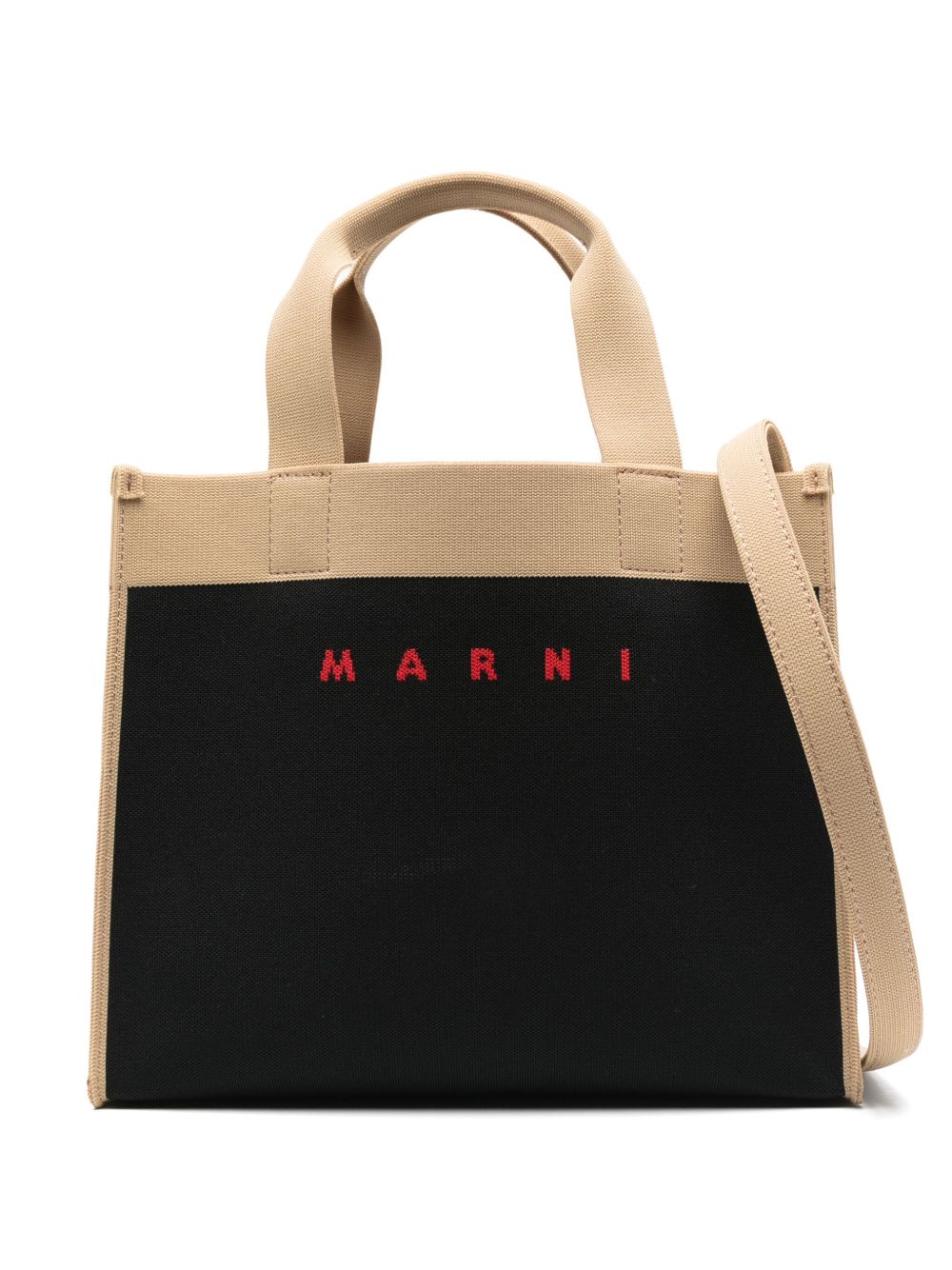 Marni 小号提花手提包 - 黑色