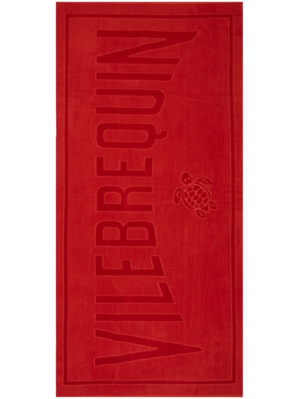Vilebrequin Sand logo提花海滩毛巾 - 红色