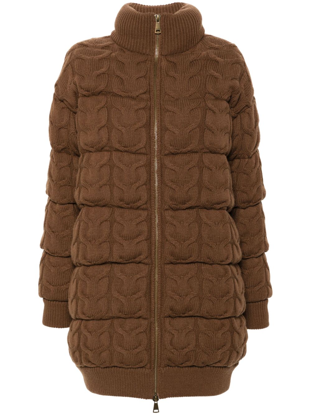 Max Mara 粗针织填充外套 - 褐色