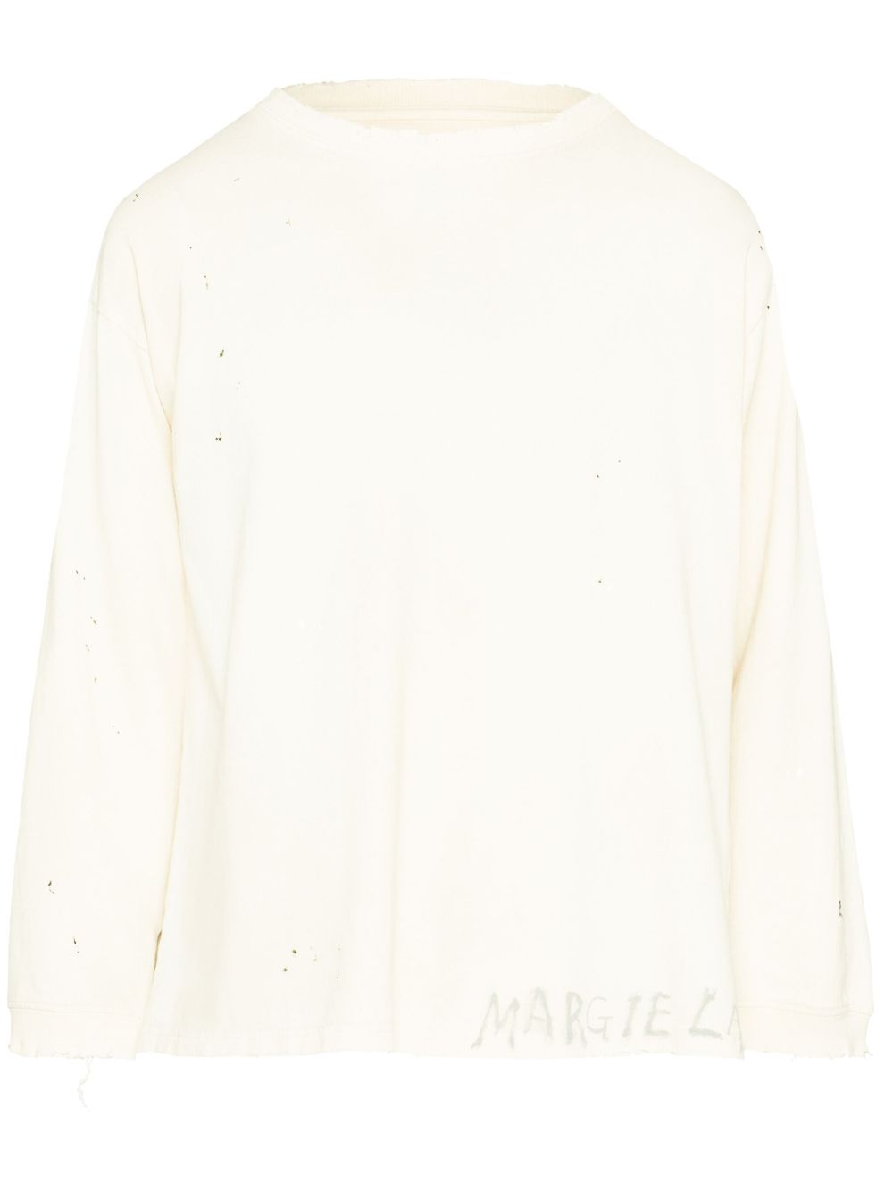 Maison Margiela Handwritten 棉套头衫 - 白色