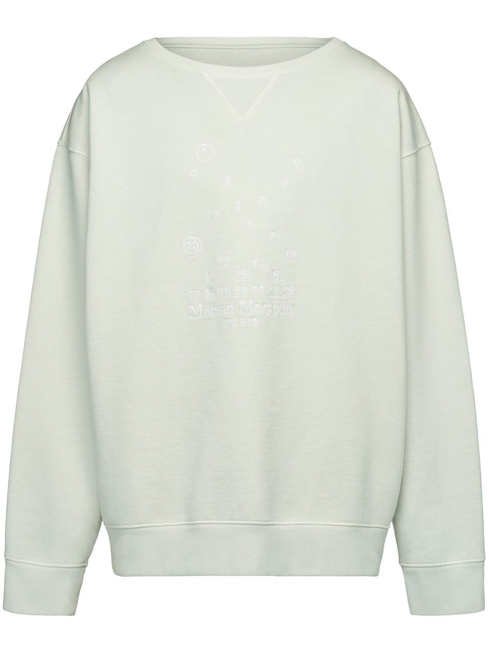 Maison Margiela Numeric logo刺绣卫衣 - 绿色