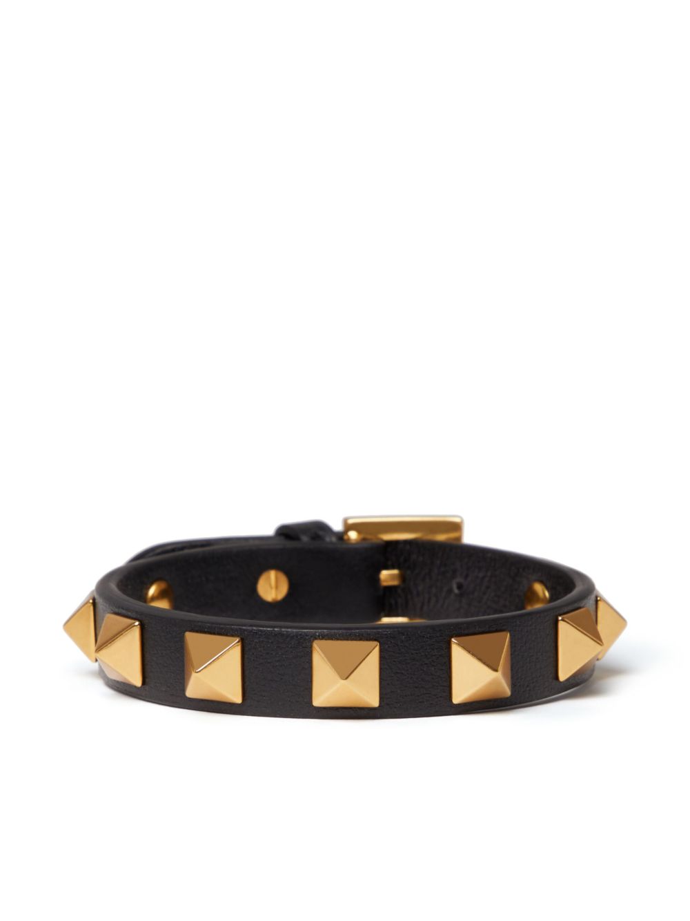 Valentino Garavani 华伦天奴 Rockstud 皮质手环 - 黑色