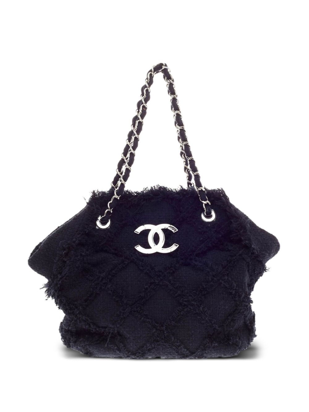 CHANEL Pre-Owned Crochet Nature 大号手提包（2009年典藏款） - 黑色
