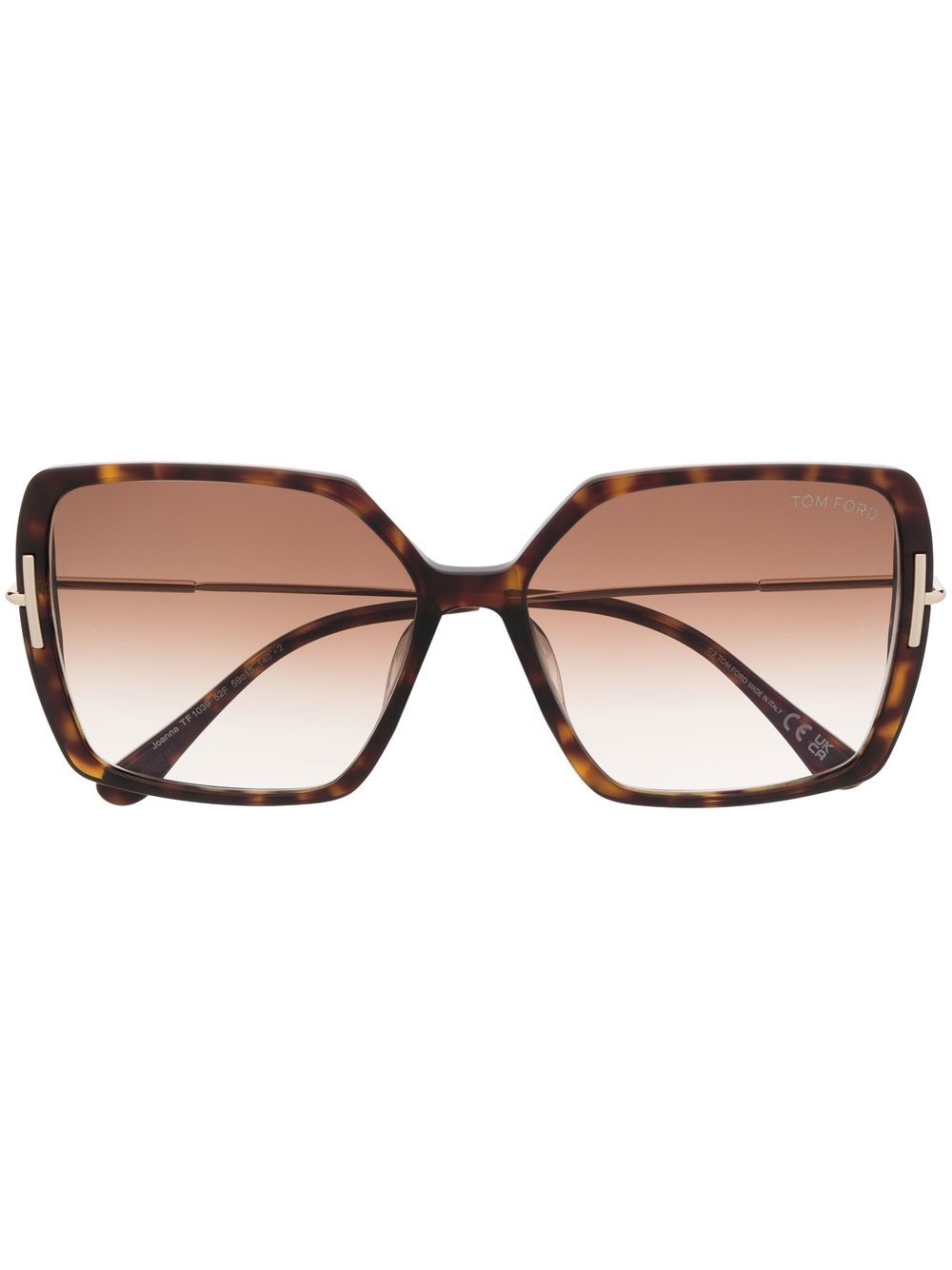 TOM FORD Eyewear 超大方框太阳眼镜 - 褐色