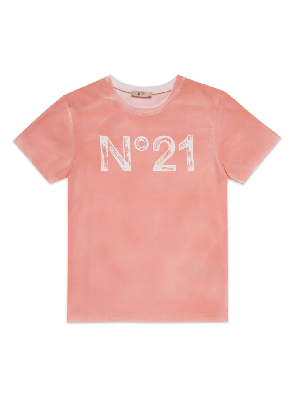 Nº21 Kids logo印花棉T恤 - 粉色