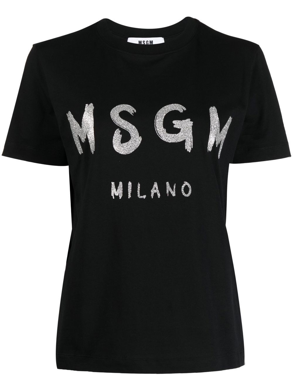 MSGM logo印花短袖T恤 - 黑色