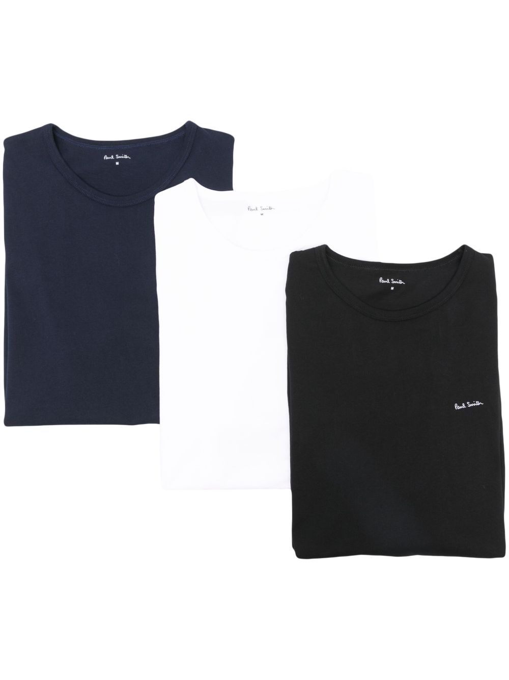Paul Smith logo印花棉T恤（三件装） - 黑色