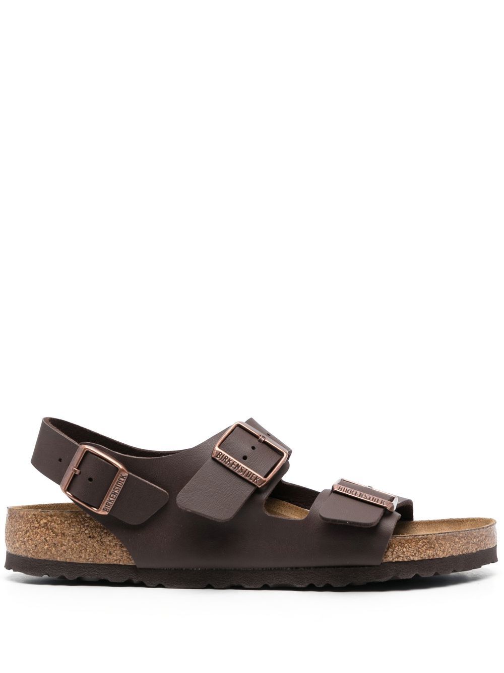 Birkenstock Milano 双带裹踝凉鞋 - 褐色