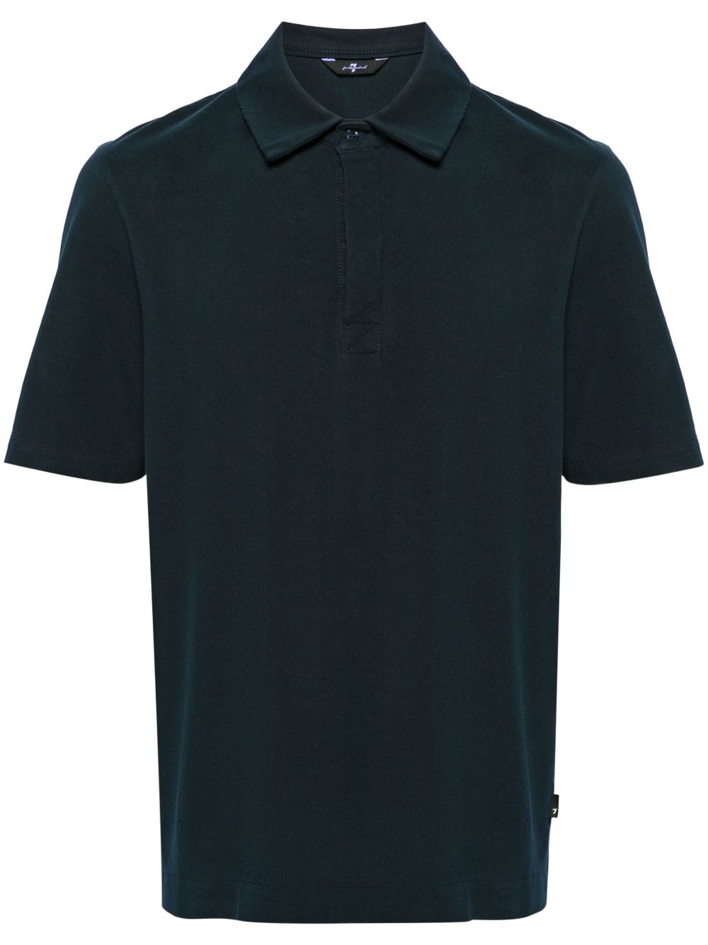 7 For All Mankind 排扣棉polo衫 - 蓝色