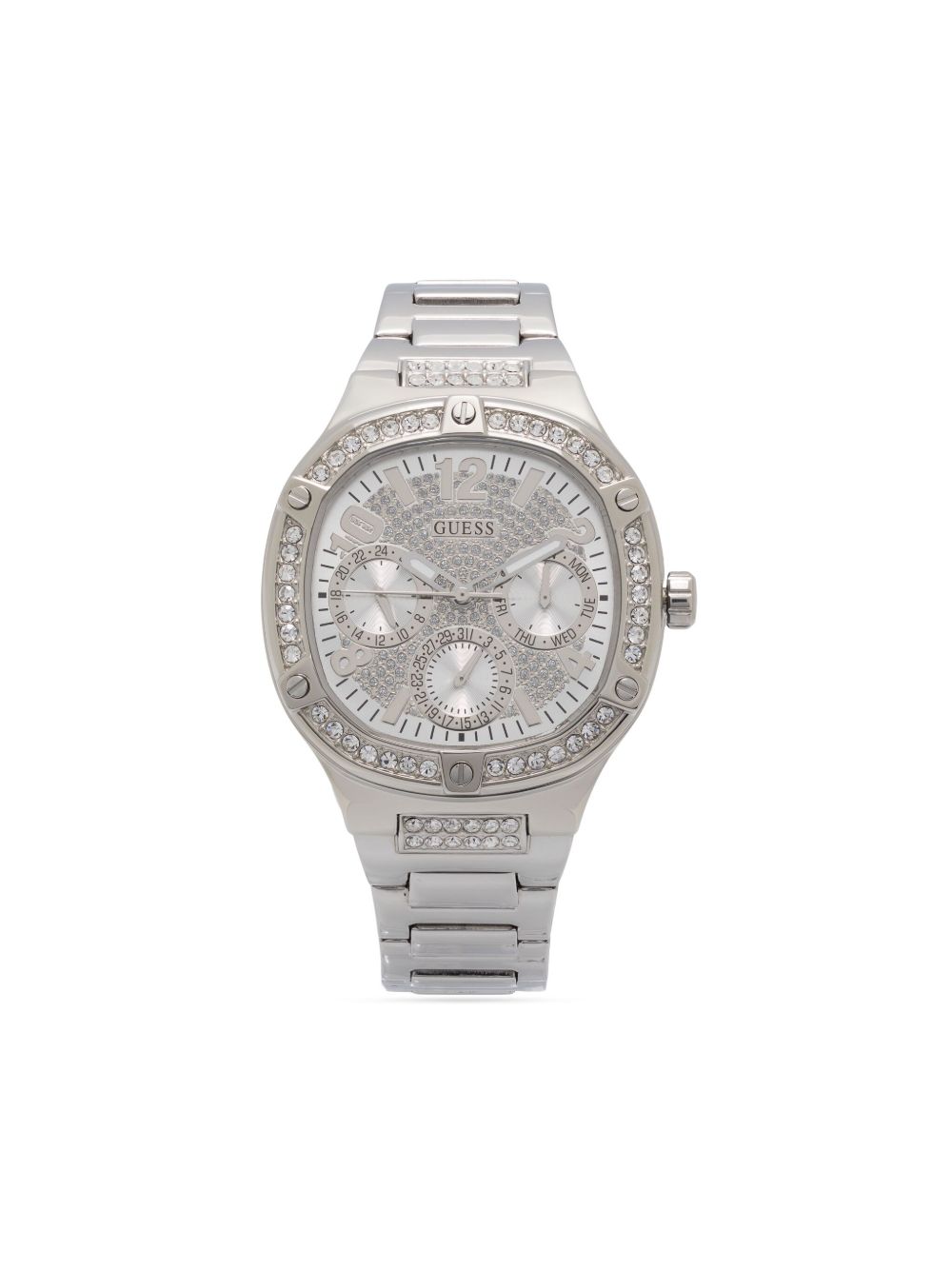 GUESS USA Duchess 石英43毫米腕表 - 银色