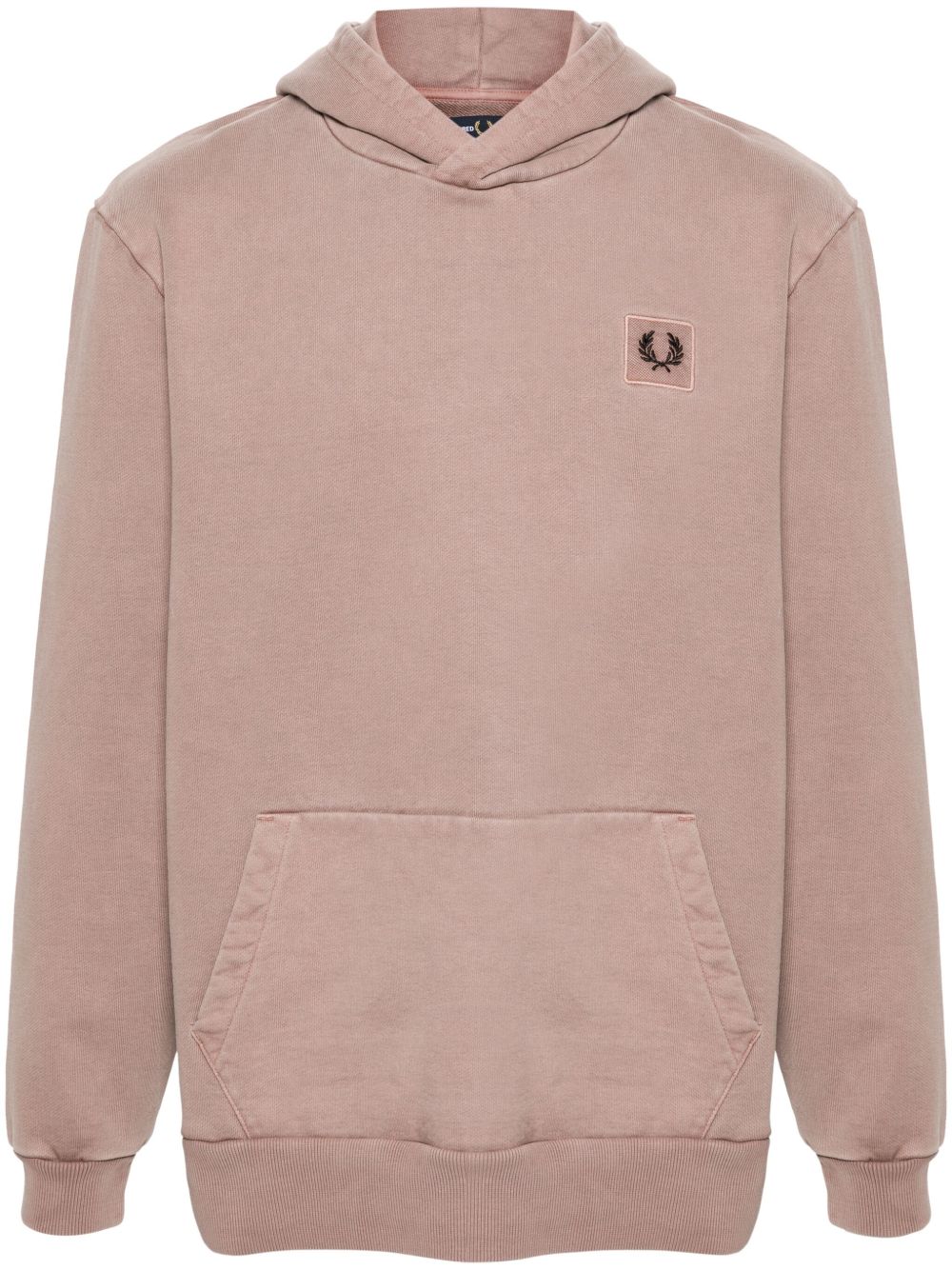 Fred Perry 标贴连帽衫 - 粉色
