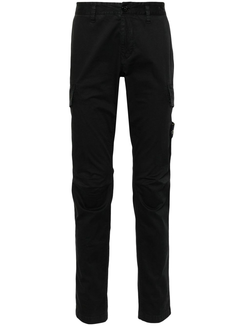 Stone Island 罗盘徽章棉修身长裤 - 黑色