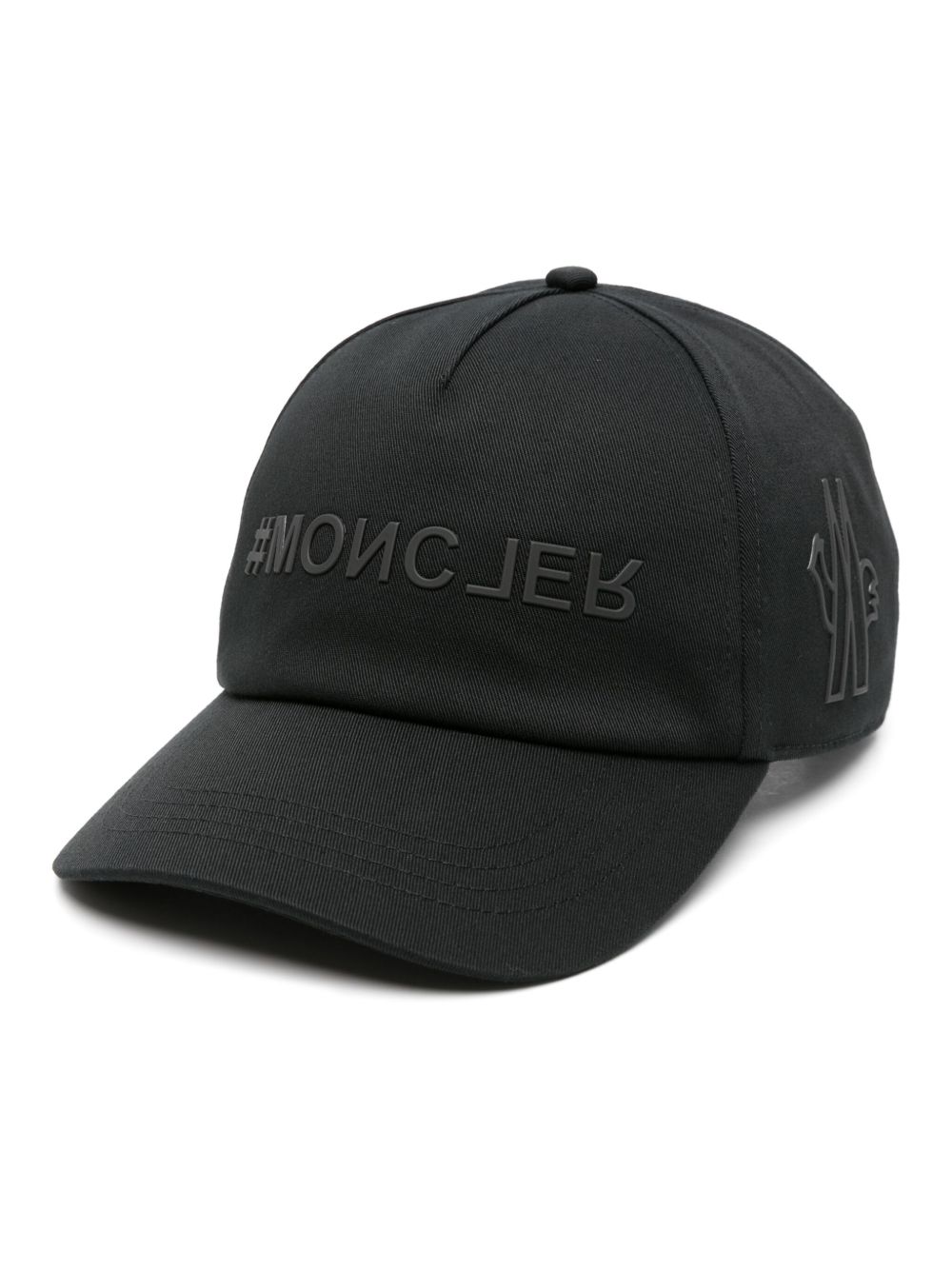 Moncler Grenoble logo贴花棒球帽 - 黑色