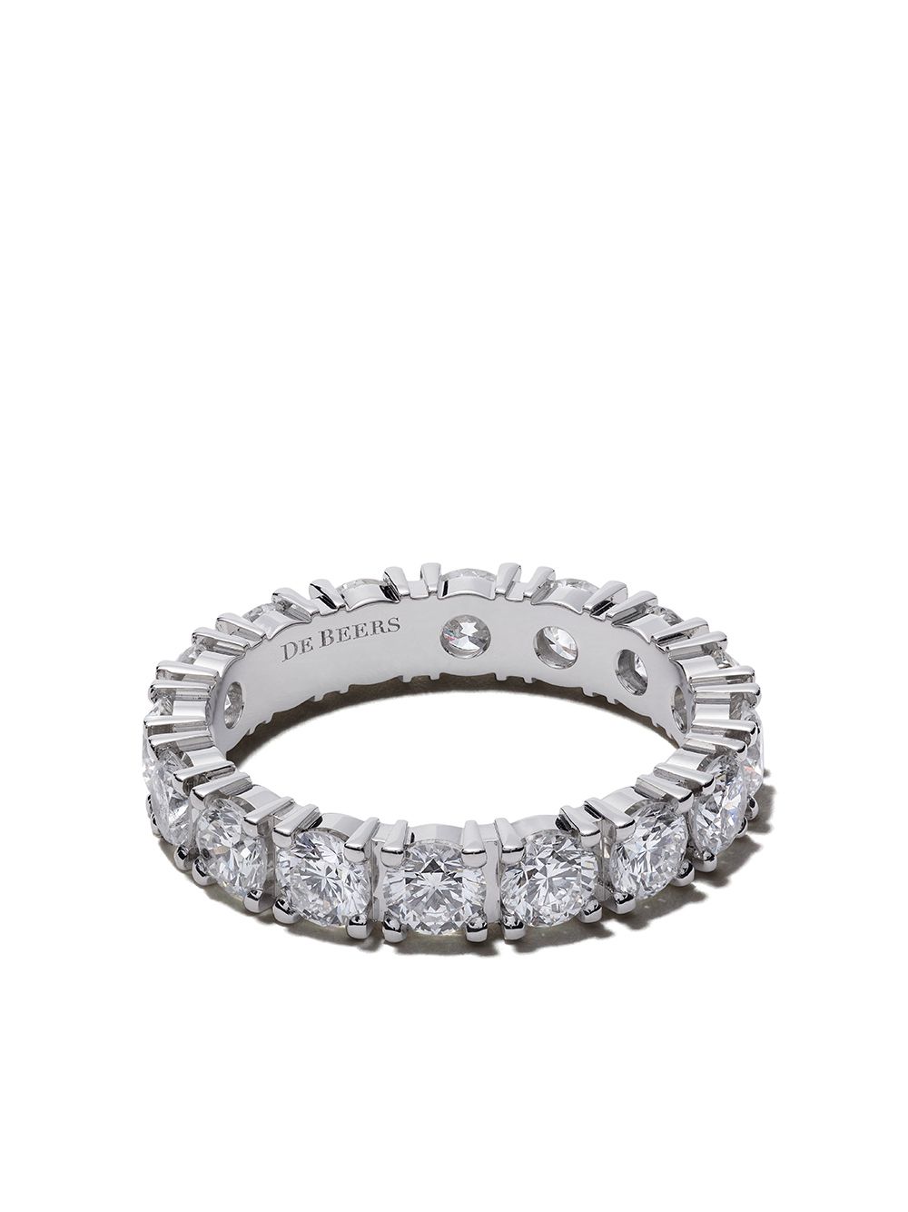 De Beers Jewellers Platinum DB Classic Full Eternity diamond 3.5mm band - 银色