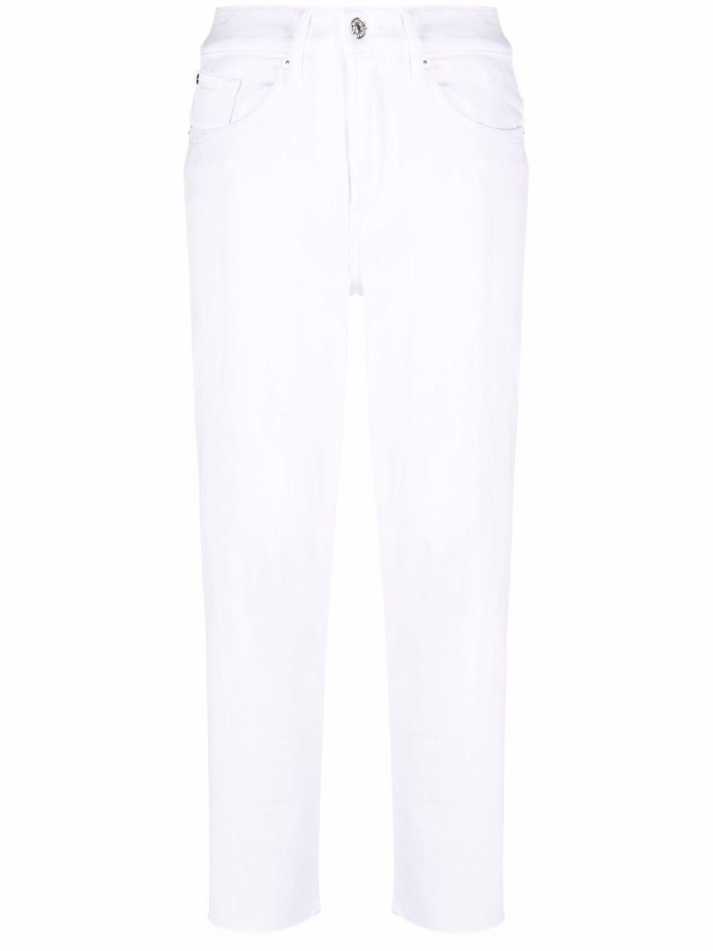 7 For All Mankind Malia 高腰直筒牛仔裤 - 白色