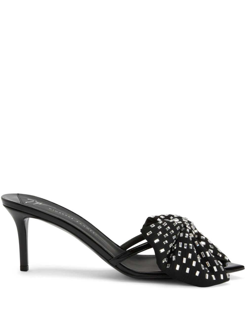 Giuseppe Zanotti Intriigo Alexandrine 高跟穆勒鞋 - 黑色