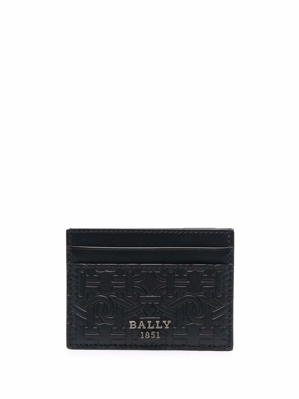 Bally 经典logo压纹卡夹 - 黑色